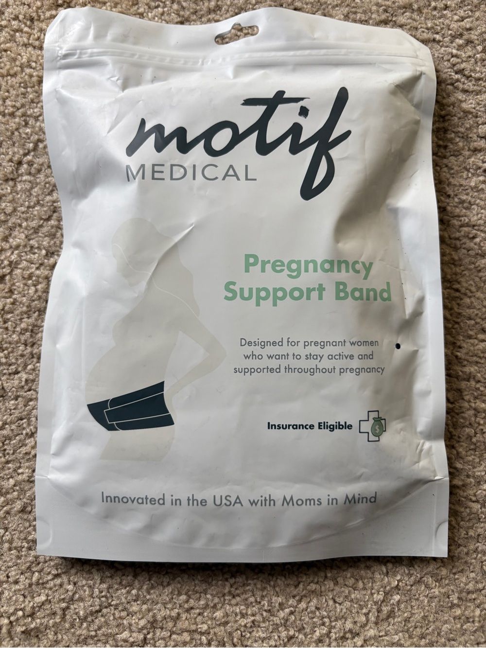 Motif Pregnancy Support Band, White, Small